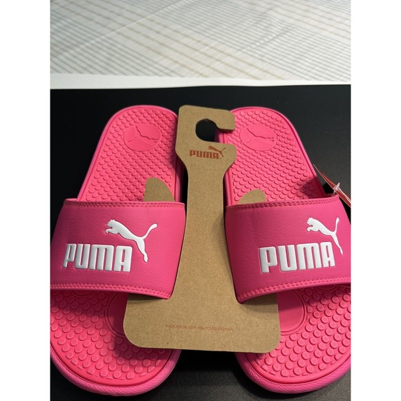 NWT - PUMA Slides Flip Flop Cool Cat Pink Sport Sandals Women’s 10 - Picture 1 of 4